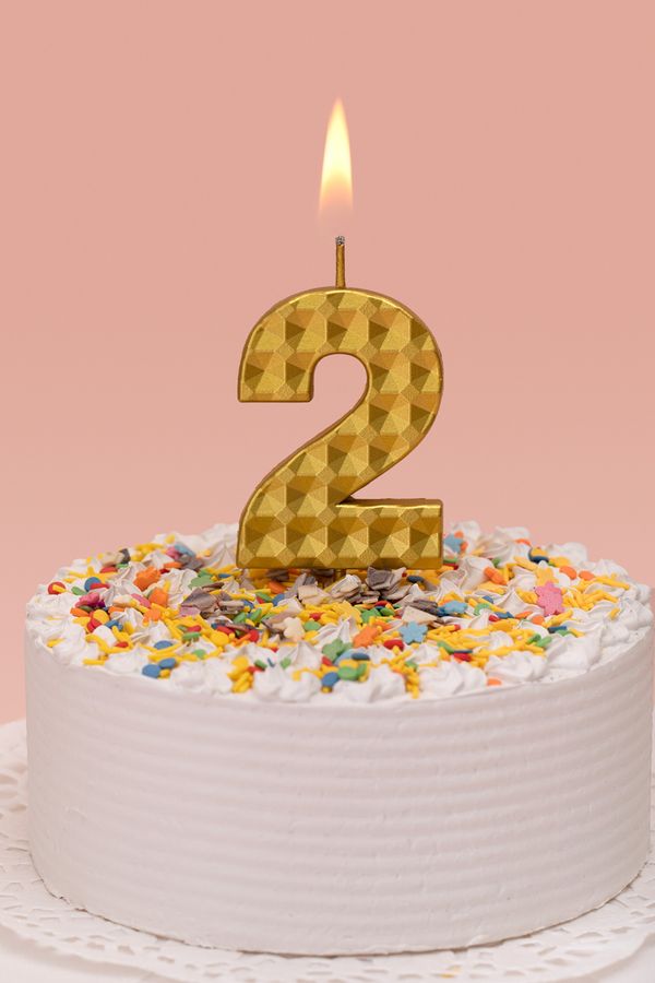 Свеча для торта Цифра 2, 18.4 г, 12 шт, Boomzee BCD-14