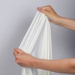 Атлас стрейч для нижнего белья 107 г/м², 125 см / 25 метров, 0180 цв.белый