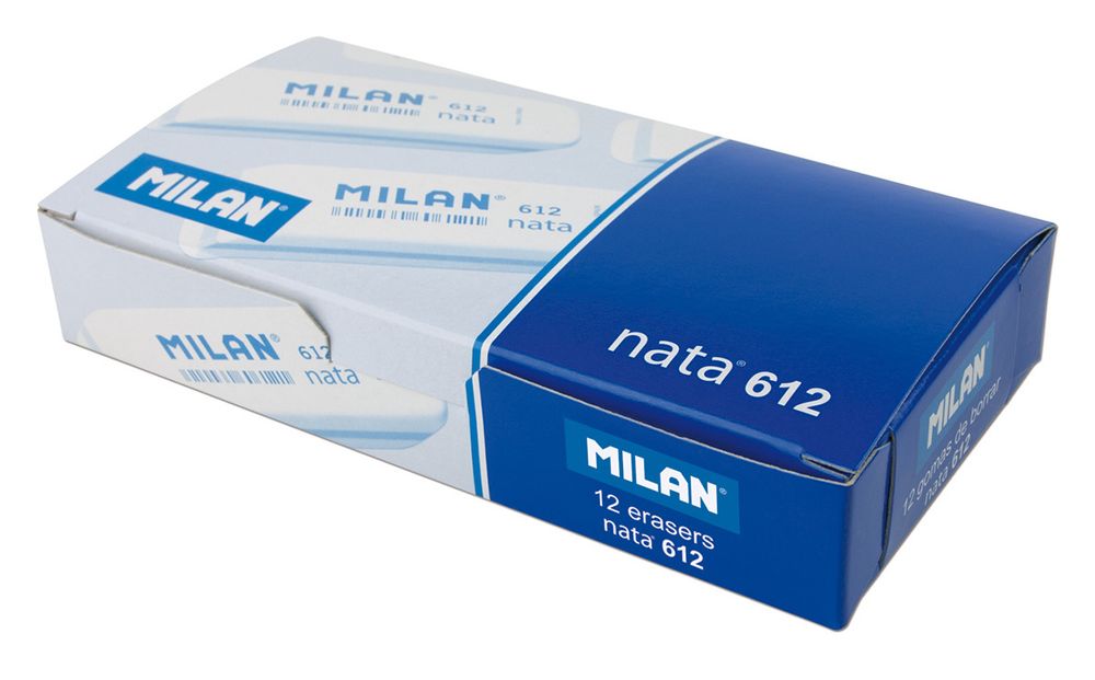 Ластик скошенный 612 7,8х2,3х1,2 см, 12 шт, CPM612, Milan