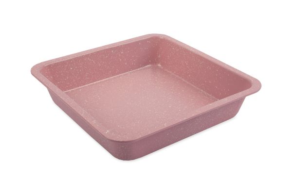 Форма металлическая квадратная 22.5х22.5 см, розовый, S-Chief FPC-0042