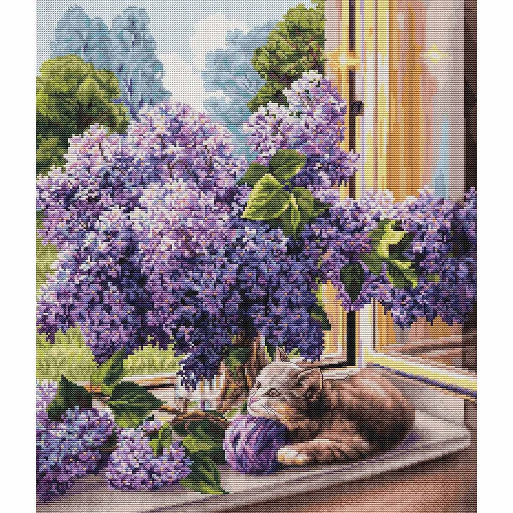 Набор для вышивания нитками Luca-S, Мечтатель, 32х37см