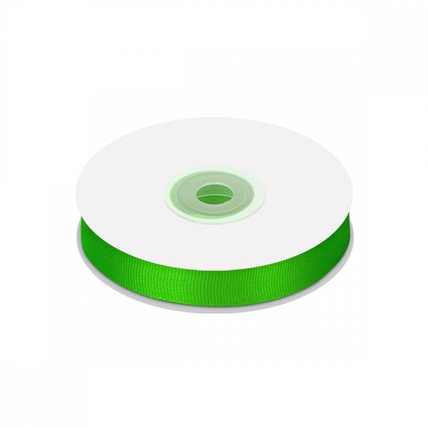 Лента репсовая (в рубчик) 15.0 мм / 22.8±1 метра, 579 ярк.зеленый, Magic4Hobby