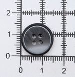 Пуговицы 4 прокола 24L (15мм), (Black (черный)), 48 шт, S090160