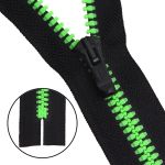 Молния трактор Arta Т6 (6 мм) 1 зам., н/раз., 18 см, Neon, цв. 077 черный / 049 яр.салатовый, уп.10 шт