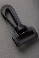 Карабин пластик 32 мм, 100 шт, черный, Gamma GHB003