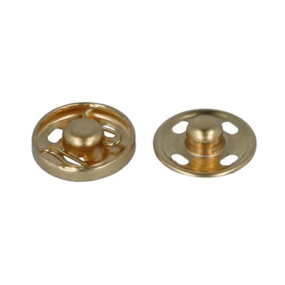 Кнопка пришивная металл ⌀17.0 мм, 10 шт, 05 золото, Gamma KLM-170