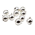 Бубенчики 20 мм, 10 шт, металл, серебро, Астра