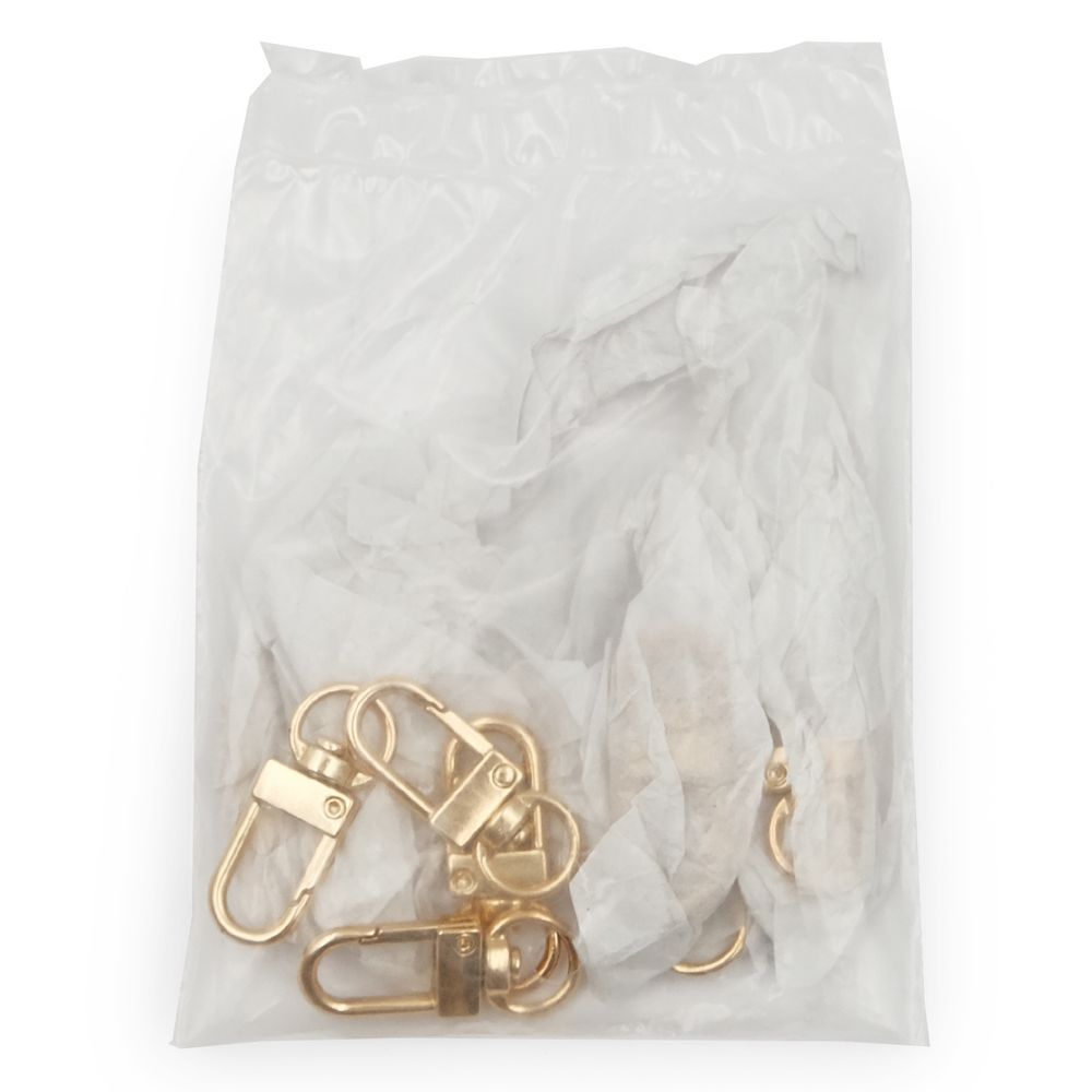 Карабин металл 10.0 мм (34х12 мм), золото цв.02, ГД15089, 10 шт