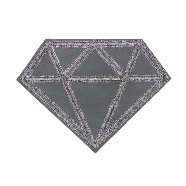 Термоаппликация L №03/5, 5 шт, L1586 алмаз светоотраж. 4.5х3.5 см, Gamma