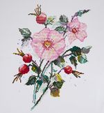 Алмазная (кристальная) мозаика Фрея, Шиповник, 35х26 см