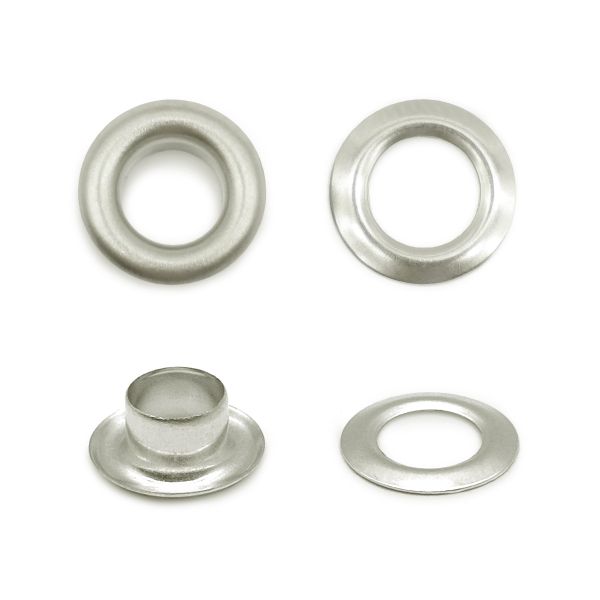 Люверсы металл ⌀_5.0 мм (внутр.), никель, 100 шт, BIG