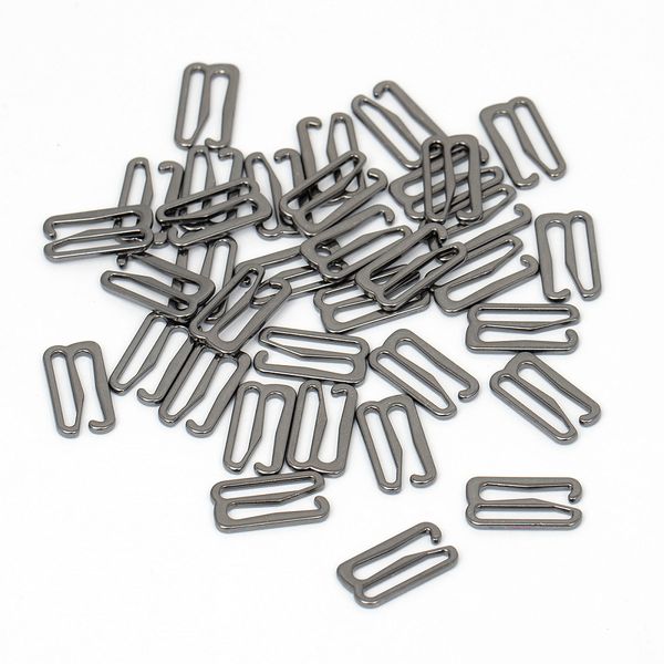 Крючки для купальника металл 15.0 мм, черный никель, 1000 шт