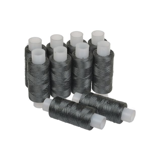 Нитки шелк натуральный 33А/200м. серый 10 катушек