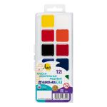 Краска акварель Лео ШколаСад без кисти 12 цв, Лео LW-0112