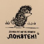 Набор для вышивания нитками Panna, Союзмультфильм. Ежик-философ, 20х17.5 см