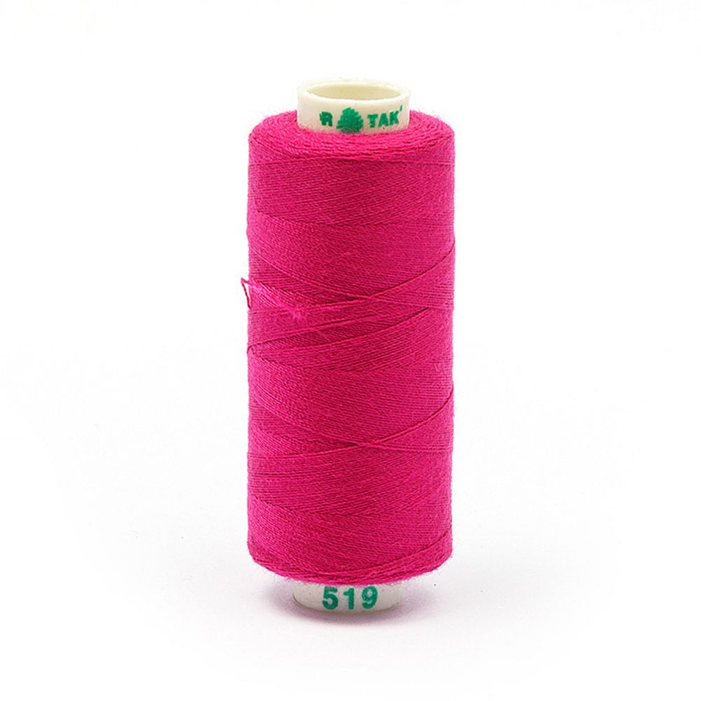 Нитки швейные бытовые Dor Tak 40/2, 366 м / 10 кат., 519 розовый
