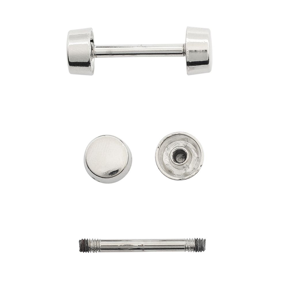 Шпилька для сумки металл L-20мм/10мм с таблеткой ⌀10мм, никель ГР, 66779, 10 шт