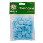 Помпоны декоративные ⌀20мм, 50 шт/упак, Astra&Craft (PA-019 св.голубой)