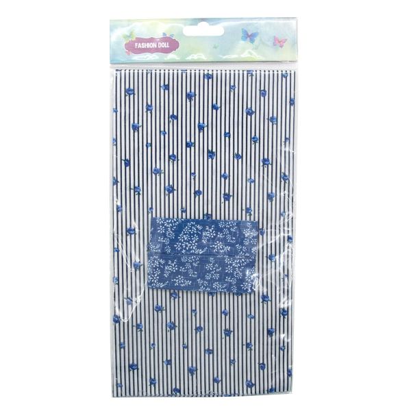 Ткань для рукоделия в наборе х/б с лентой 48х50см+1,5м (25667/25301 синий) 29487