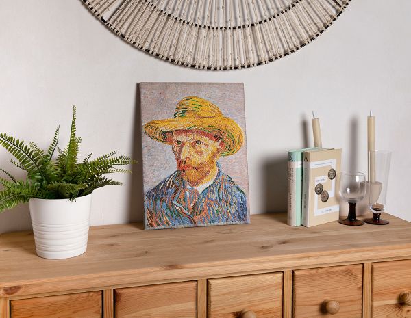 Алмазная (кристальная) мозаика Фрея, Автопортрет в соломенной шляпе, Винсент ван Гог, 30х40 см