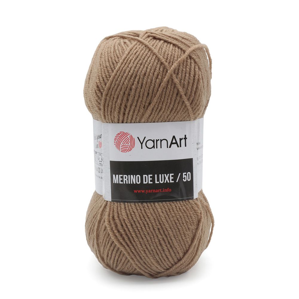 Пряжа YarnArt (ЯрнАрт) Merino de Lux / уп.5 мот. по 100 г, 280м, 218 бежевый