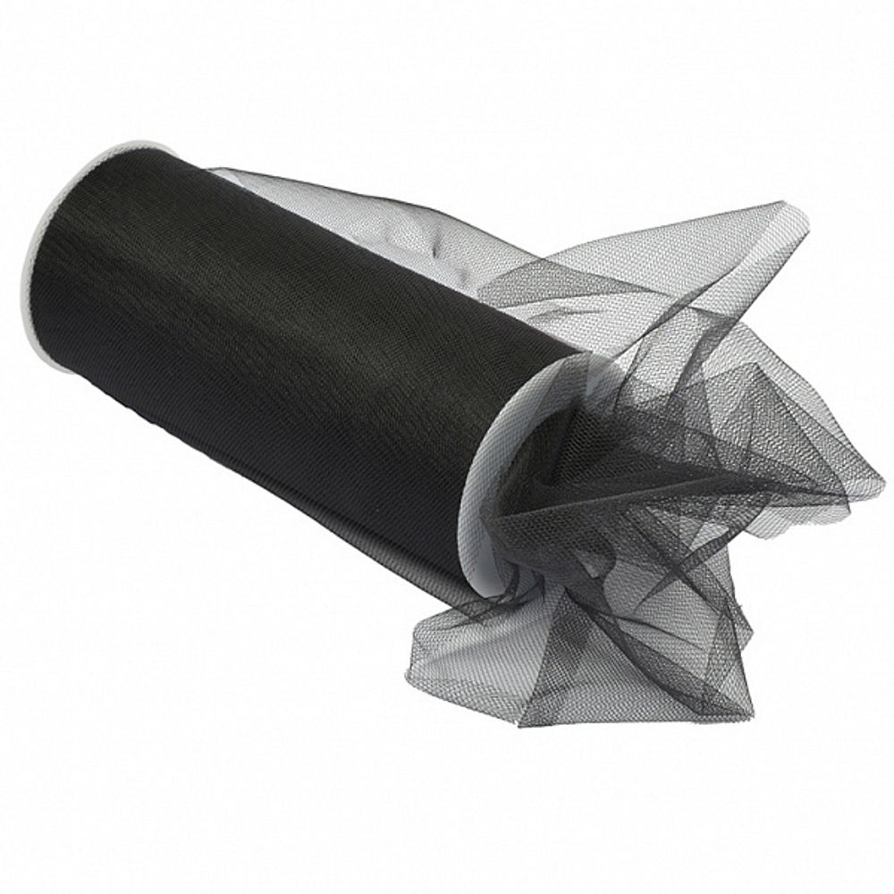 Фатин на шпульке средней жесткости 150 мм / 22.86 метра, TBY.MS.200.23, цв.23 черный