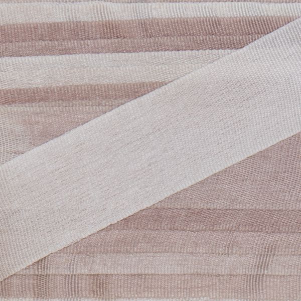 Лента (тесьма) шелковая 13.0 мм / 9.1±0.5 метров, M027 бежевый/св.св.бежевый, Gamma SRM-13