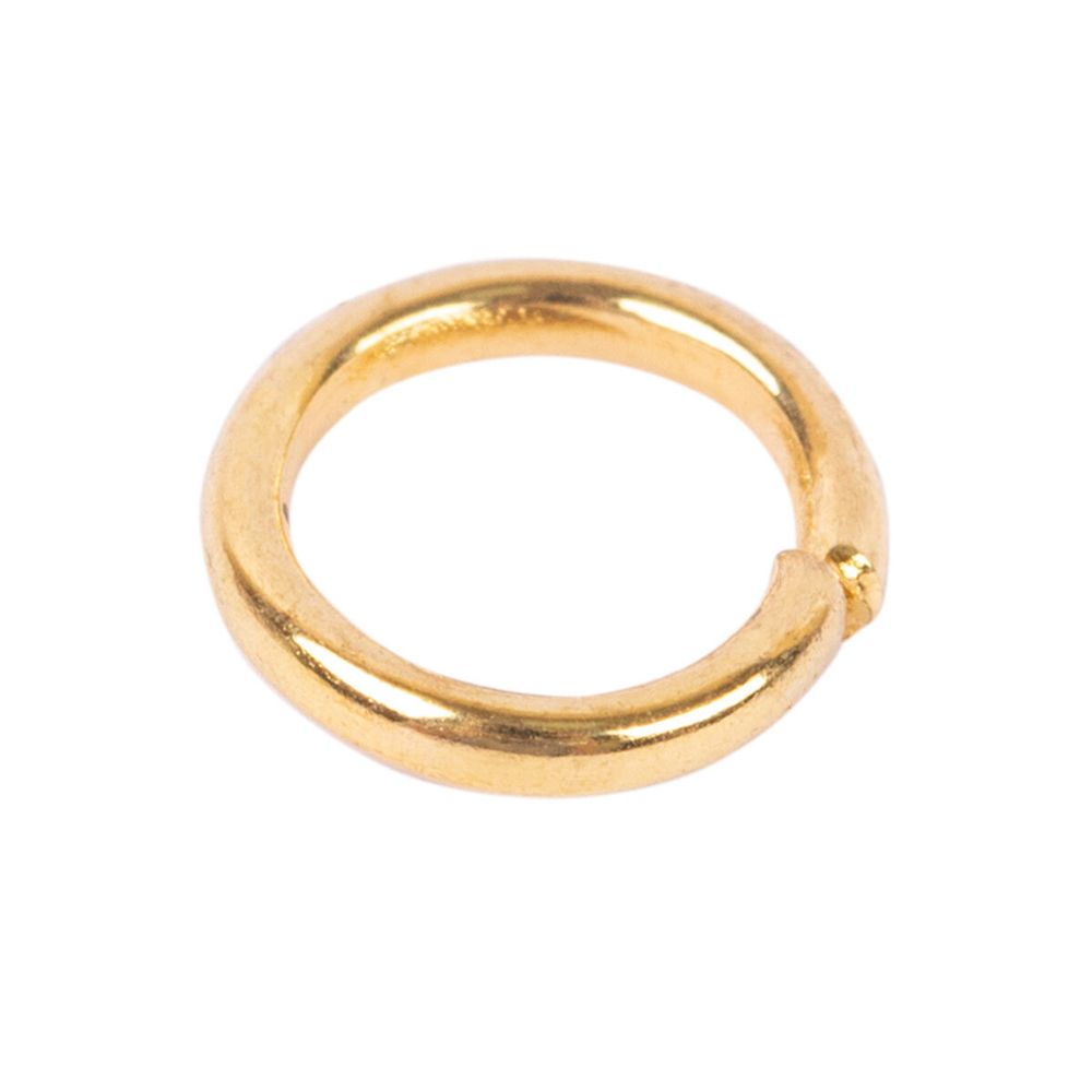 Кольцо для бус 5 мм, 50 шт, №01 золото, Zlatka R-02