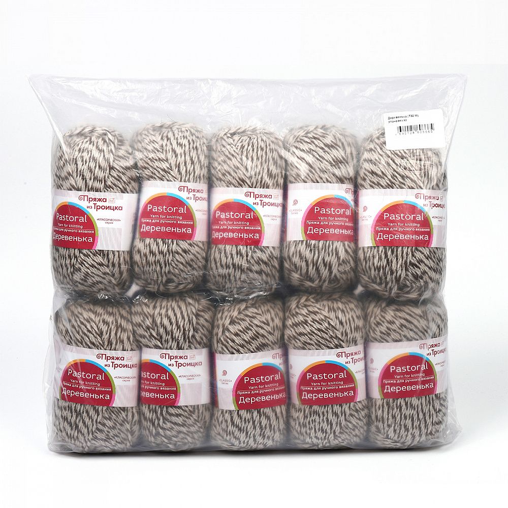 Пряжа Троицкая Деревенька / уп.10 мот. по 100 г, 170м, цв.0732 М