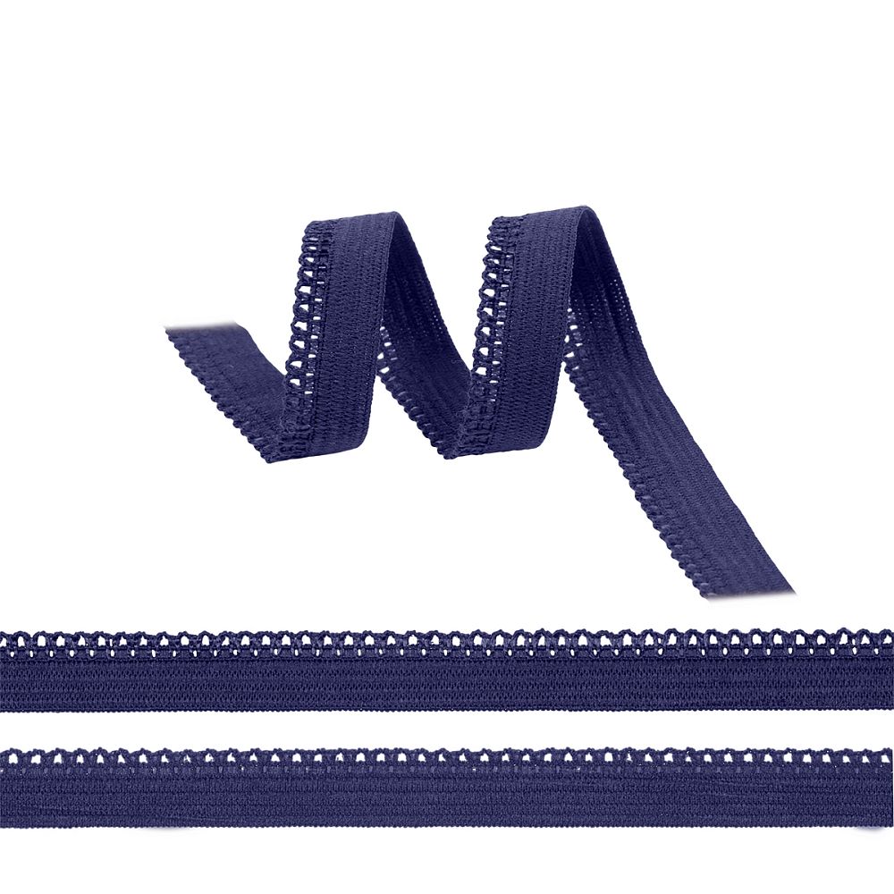 Резинка бельевая (ажурная) 10.0 мм / 100 метров, RB03915S, цв.S915 т.фиолетовый