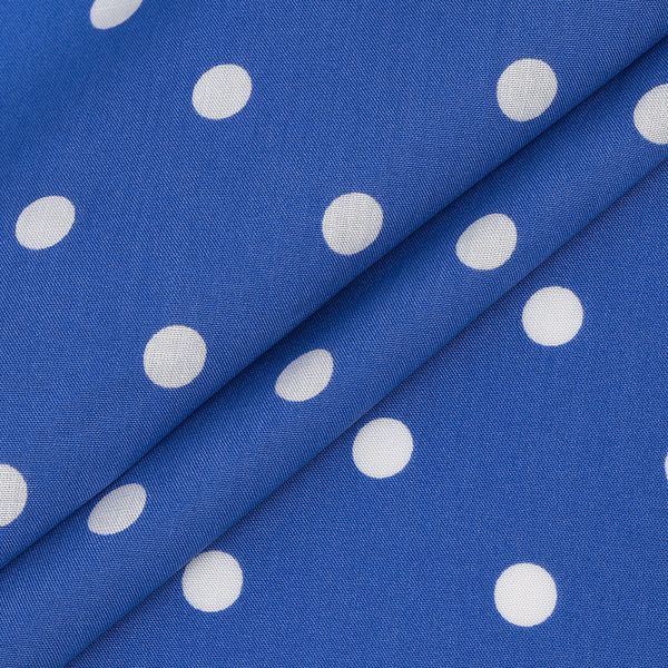 Штапель в горошек 90 г/м², 145 см / 2 метра, TBY.Vidt.03 цв.голубой