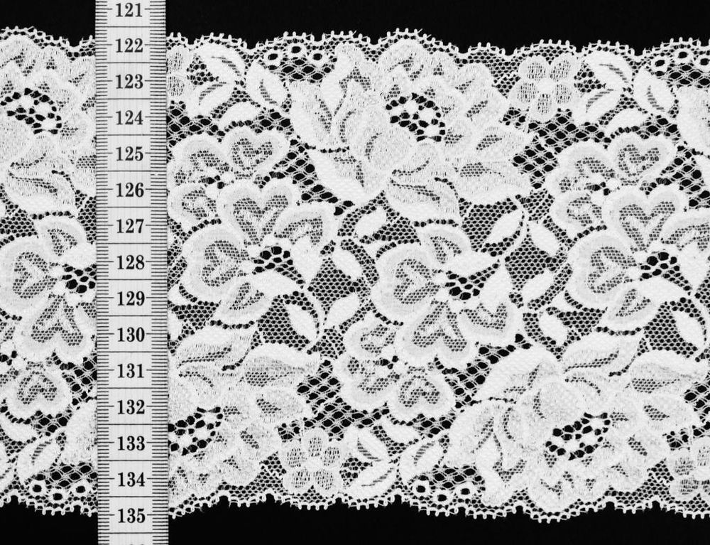 Лента кружевная эластичная, 100% полиэстер [261570-16], 10 метров, 261570-16