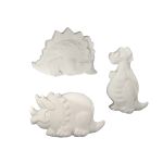 Заготовка гипсовая (набор) Динозаврики, 6х9 ±2 см, 3 шт, Love2art ВА-04