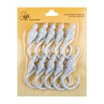 Крючки шторные для карниза навесные ⌀6 мм, 10 шт, 03 белый, Sofi H40