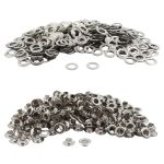 Люверсы металл ⌀9.2 мм (внутр.), h=6.32 мм, внешн. ⌀18.9 мм, №24, сталь, New Star, никель, уп≈1000 шт