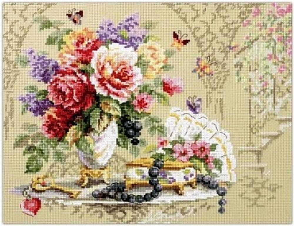 Набор для вышивания нитками Чудесная игла, Дамский каприз, 32x25 см