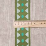 Лента атласная с рисунком Ромбы 45.0 мм / 22.5±1 метров, зеленый, Globus