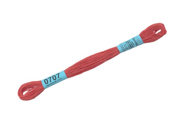 Мулине Gamma 100% хлопок, цв.0707 св-терракота, 24 мотка по 8 метров