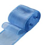 Лента для бантов (капрон) _8 см, 25 м (голубой) С3501