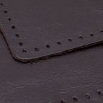 Заплатки пришивные из кожи, квадрат 6см с перфорацией, 2 шт, 100% кожа, 03 темно-коричневый, 9112