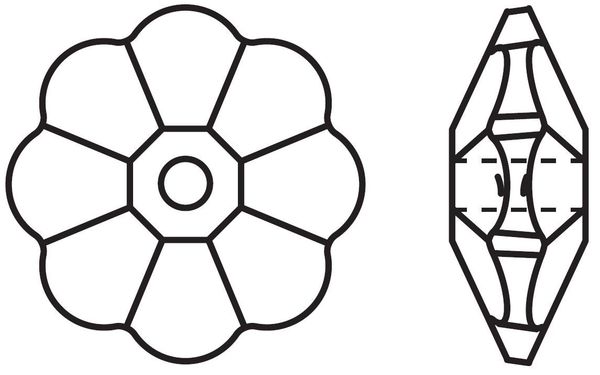 Стразы стекло 6 мм, 144 шт, белый (crystal S), Preciosa 438-52-301