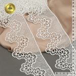 Кружево гипюр (плетёное) 80 мм, TR.0741 цв.01 белый уп.9м, Kruzhevo