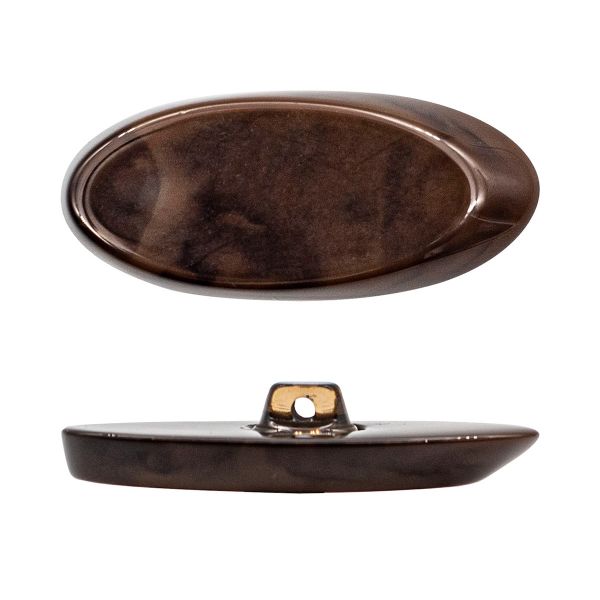 Пуговицы на ножке 72L (46мм), пластик, 3.01-416-46 черно-коричневый, 20 шт