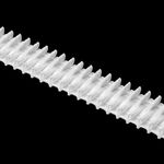 Лента (тесьма) шторная: сборка буфы (1:2.5) 65 мм / 50 метров, белый, OZ-IS 3861 P