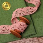 Кружево вязаное (тесьма) 30 мм / 10 метров, цв.32 розовый, Kruzhevo