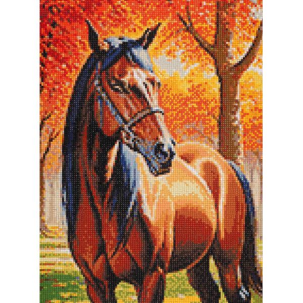 Алмазная (кристальная) мозаика Cristyle, Конь Буран, 30х40 см