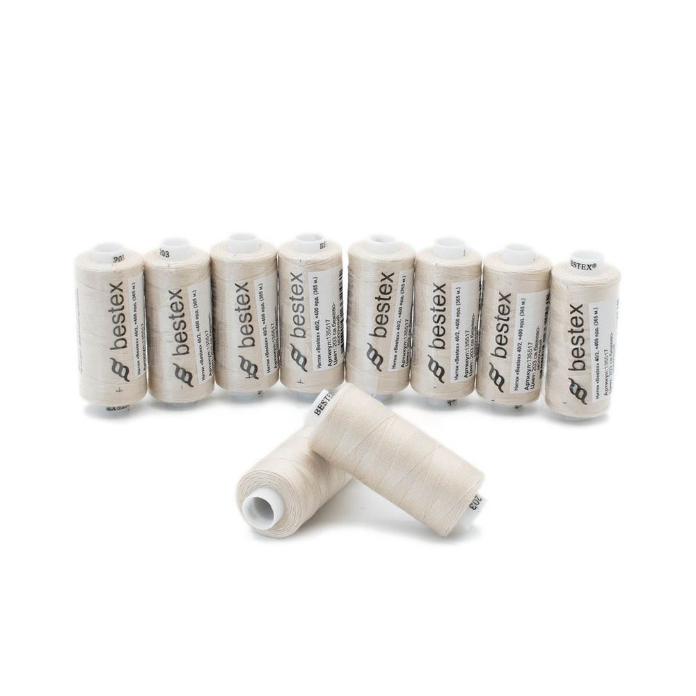 Нитки швейные бытовые Bestex 40/2, 365 м (400 ярд) / 10 кат., 203 розовый зефир