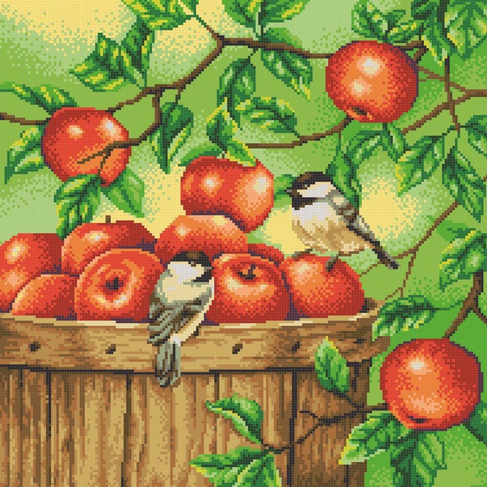 Рисунок для вышивания Конек (ткань), 7811 Яблоки 40х40 см