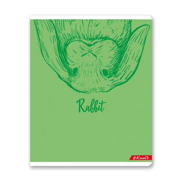 Тетрадь ученическая общая, матовая ламинация + выборочный УФ лак, A5+ 48 л. на скобе, белизна 100%, 10 шт, клетка, 000315 Зайчишка, Светоч 48ТСК5_24_3_1