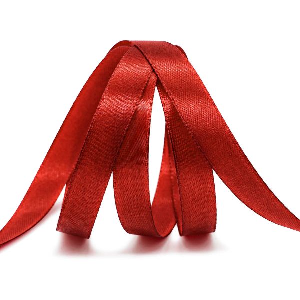 Лента атласная 1-сторонняя 12.0 мм / 22.86±1 метров, 028 т.красный, Globus